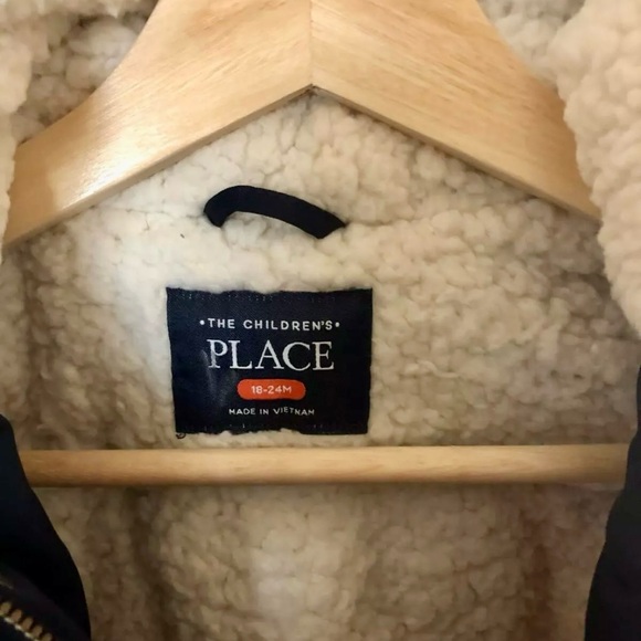 Children’s Place Winter Coat Unisex 18M-24M NWT Navy - Picture 3 of 4